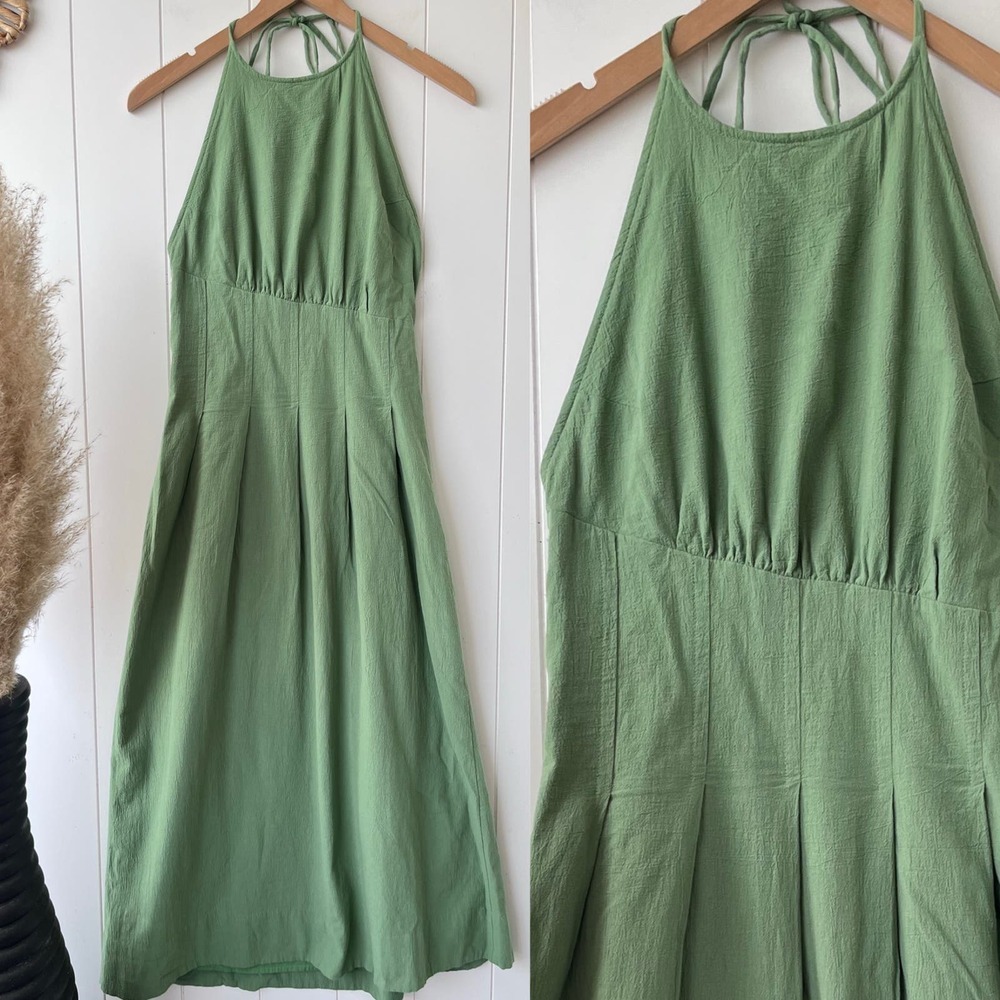 Free People dress midi cotton halter spring summer boho - Picture 6 of 6